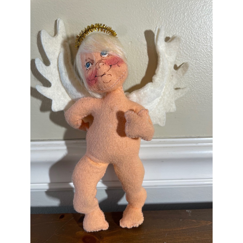 Vintage Annalee Mobilitee Angel Doll 8 Inch Felt Christmas Winged Figure